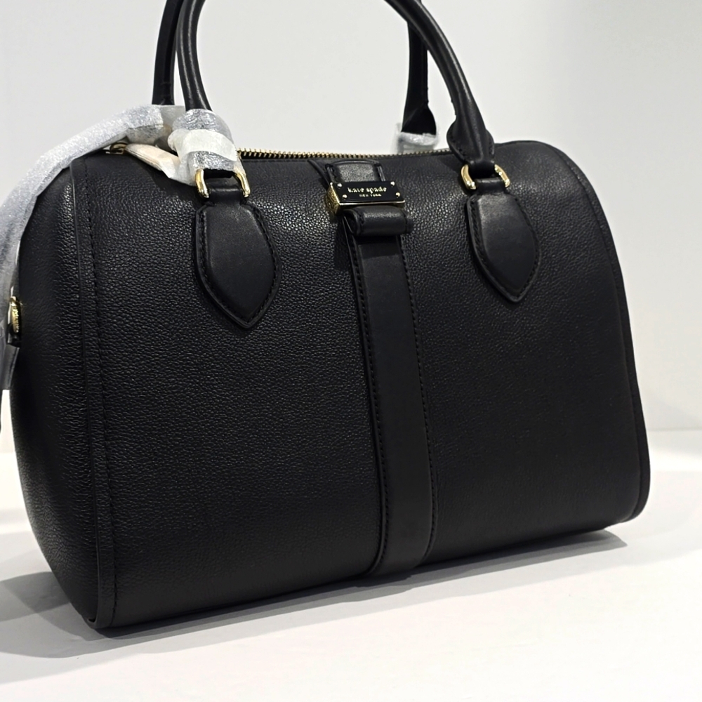 Kate Spade Black Satchel with Gold Accents - Picture 5 of 15